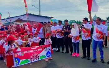 Semarakkan HUT RI ke-80, Dikbud Kepahiang Gelar Karnaval TK-PAUD