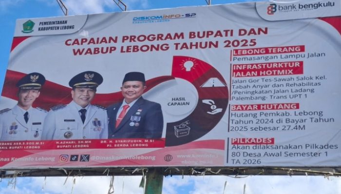 Billboard Capaian 1 Tahun Azhari–Bambang Tuai Kritik, Rencana Pilkades Diklaim Sebagai Prestasi